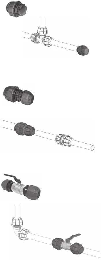 Serie S · Tapón, reducción y válvula de bola