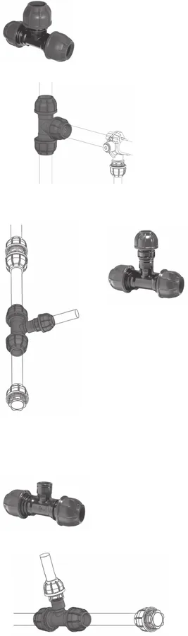 Serie S · Uniones tee y reducciones