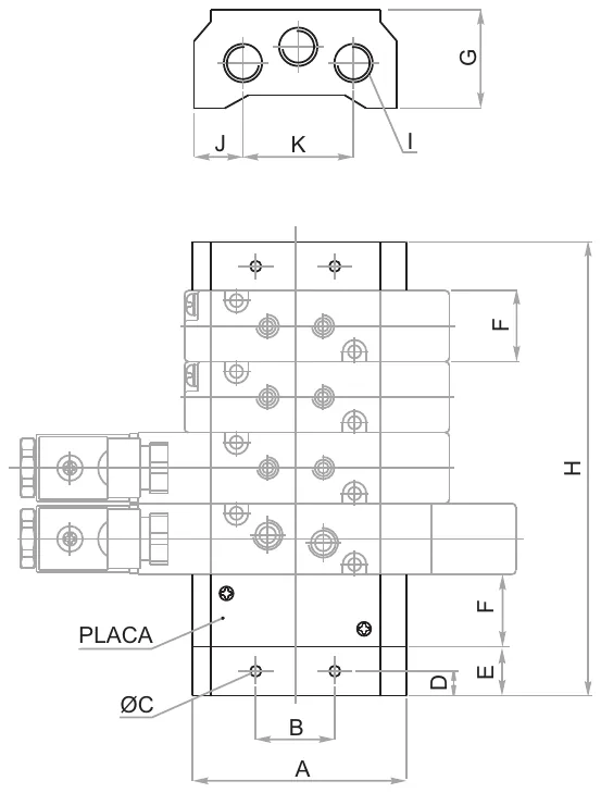 Plano · Serie VN 1/8 - 1/4 - 3/8 - 1/2 NPT