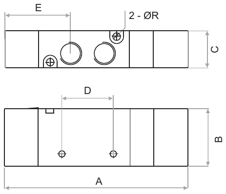 Plano · Serie VX 1/8 " - 1/4 " - 3/8 " NPT